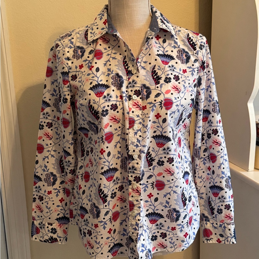 Talbots Floral Button Shirt - Picture 2 of 6